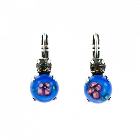 Cercei placati cu Argint 925, cu cristale Swarovski, Nightfall | 1062-2062SP6-Albastru-1604