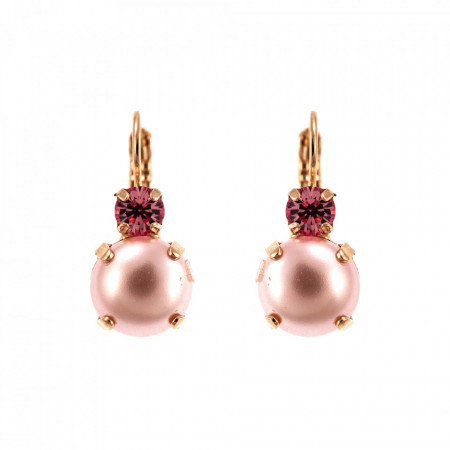 Cercei placati cu Aur roz de 24K, cu cristale Swarovski, Antigua | 1037-223121RG6-Roz-1454