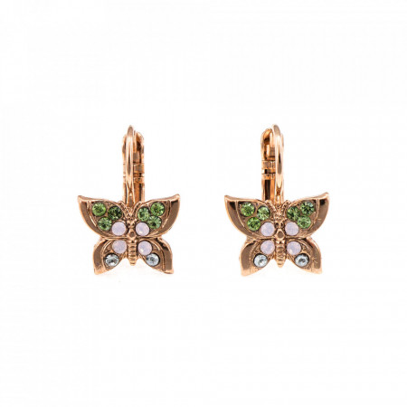 Cercei placati cu Aur roz de 24K, cu cristale Swarovski, California Dreaming | 1155-1028RG6-Roz-5314