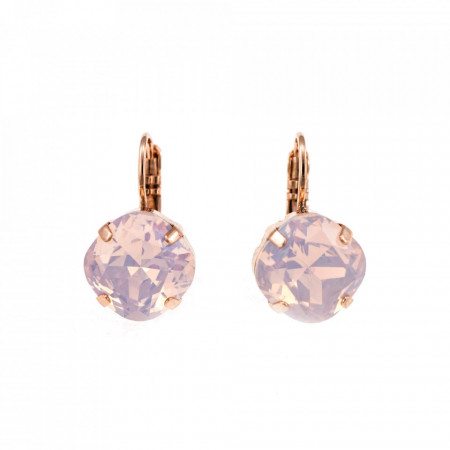 Cercei placati cu Aur roz de 24K, cu cristale Swarovski, Elizabeth | 1326/3-395RG-Roz-5394