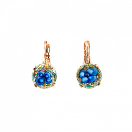 Cercei placati cu Aur roz de 24K, cu cristale Swarovski, Julia | 1445-8849RG6-Multicolor-6024