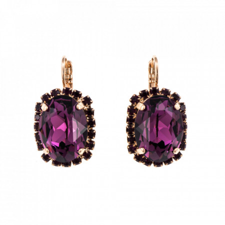 Cercei placati cu Aur roz de 24K, cu cristale Swarovski, Bohemian Rhapsody | 1090/1-1072RG6-Mov-1804
