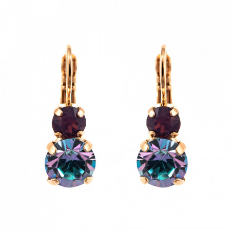 Cercei placati cu Aur roz de 24K, cu cristale Swarovski, Bohemian Rhapsody | 1190-1107RG6-Mov-5424
