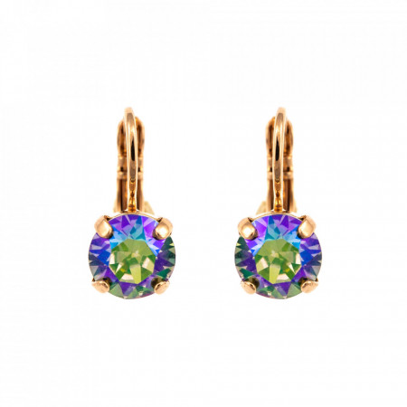 Cercei placati cu Aur roz de 24K, cu cristale Swarovski, Bohemian Rhapsody | 1440-200RG6-Mov, Multicolor-8924