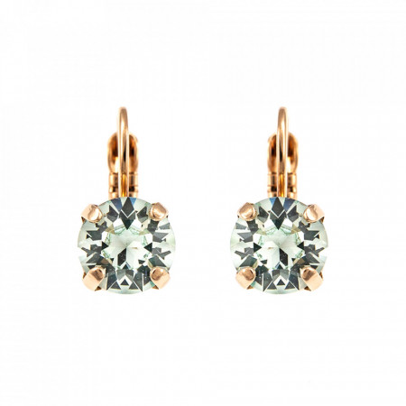 Cercei placati cu Aur roz de 24K, cu cristale Swarovski, Earl Grey | 1440-361RG6-Gri-9064