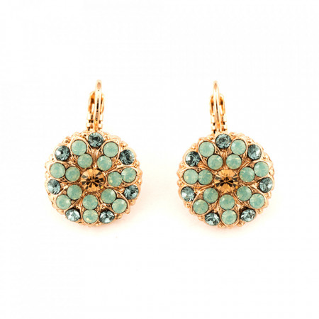 Cercei placati cu Aur roz de 24K, cu cristale Swarovski, Guardian Angel | 1029-812RG6-Multicolor-1344