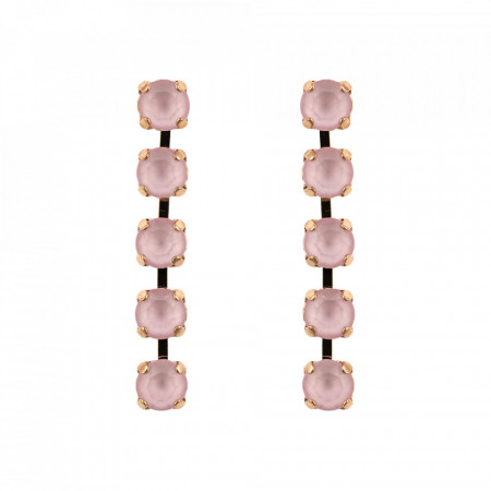 Cercei placati cu Aur roz de 24K, cu cristale Swarovski, Powder Rose | 1430/5-121121RG2-Roz-5724