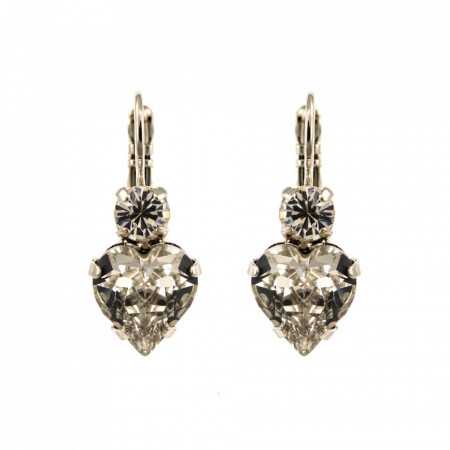 Cercei placati cu rodiu, cu cristale Swarovski, Aura | 1100/3-001001RO6-Transparent-1914