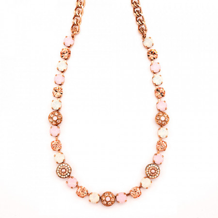 Colier placat cu Aur roz de 24K, cu cristale Swarovski, Tiara Day | 3044/1-2333RG-Multicolor-6274