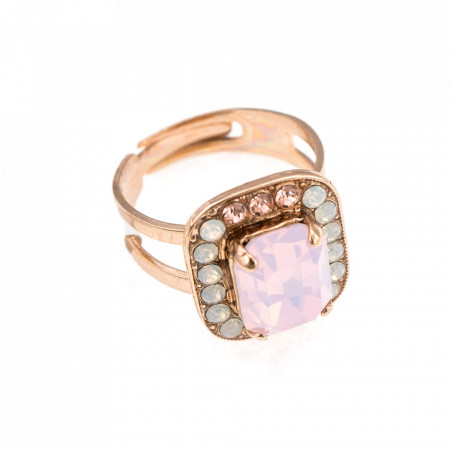 Inel placat cu Aur roz de 24K, cu cristale Swarovski, Tiara Day | 7040/1-2333RG-Multicolor-7454
