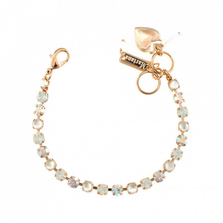 Bratara placata cu Aur roz de 24K, cu cristale Swarovski, Seashell | 4000-M1201RG-Alb-955