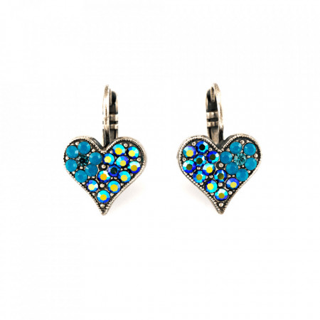 Cercei placati cu Argint 925, cu cristale Swarovski, Julia | 1322-3322SP6-Albastru-5375