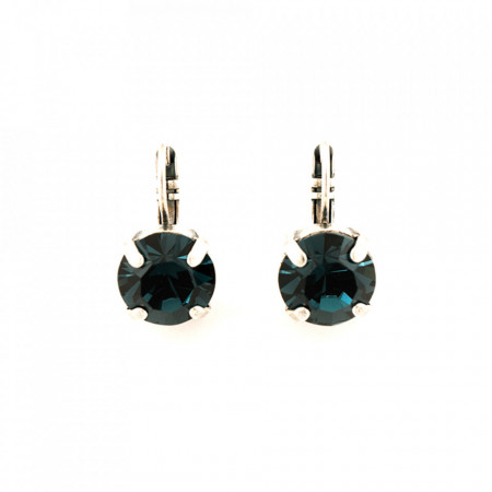 Cercei placati cu Argint 925, cu cristale Swarovski, Nightfall | 1448-207SP6-Albastru-6035