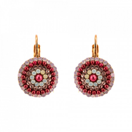 Cercei placati cu Aur roz de 24K, cu cristale Swarovski, Antigua | 1193-223-1RG6-Roz-5485