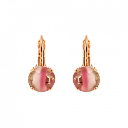 Cercei placati cu Aur roz de 24K, cu cristale Swarovski, Antigua | 1440-133RG6-Roz-5755