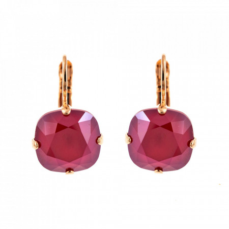 Cercei placati cu Aur roz de 24K, cu cristale Swarovski, Lady In Red | 1326/4-250RG6-Rosu-5425