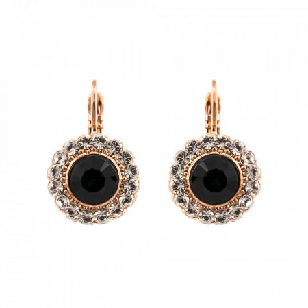 Cercei placati cu Aur roz de 24K, cu cristale Swarovski, Check Mate | 1014/3-280-1RG6-Multicolor-1365