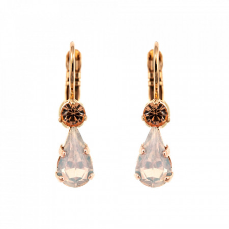 Cercei placati cu Aur roz de 24K, cu cristale Swarovski, Tiara Day | 1204-2333RG6-Multicolor-5505