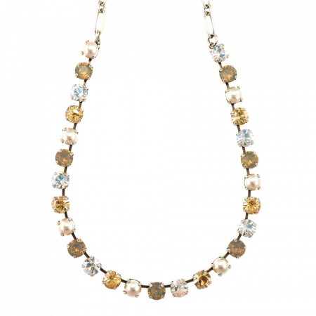 Colier placat cu Argint 925, cu cristale Swarovski, Crystal Pearl's | 3252-3911SP-Multicolor-6175