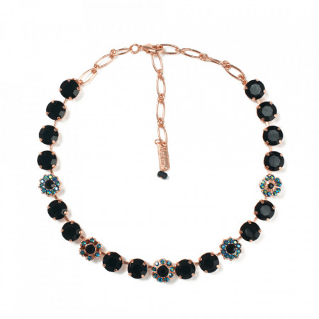 Colier placat cu Aur roz de 24K, cu cristale Swarovski, Grease Lightning | 3174-667rg-Multicolor-6135