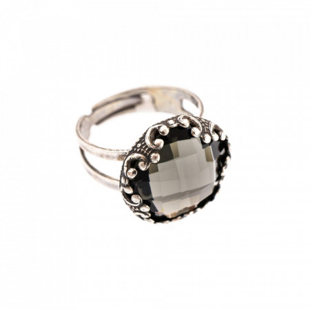 Inel placat cu Argint 925, cu cristale Swarovski, Black Diamond | 7220-215ASP-Gri-7505