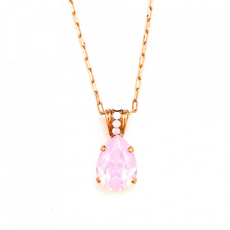 Pandantiv cu lant placat cu Aur roz de 24K, cu cristale Swarovski, Elizabeth | 5312-395RG-Roz-6875