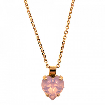 Pandantiv cu lant placat cu Aur roz de 24K, cu cristale Swarovski, Antigua | 5100/3-395RG-Roz-8895