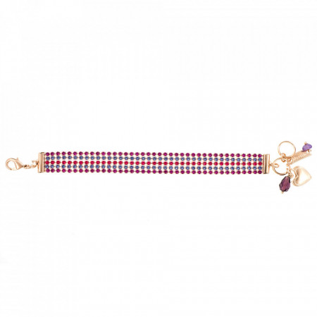 Bratara placata cu Aur roz de 24K, cu cristale Swarovski, Xenia - Odyssey | 4518-1091RG-Multicolor-1186