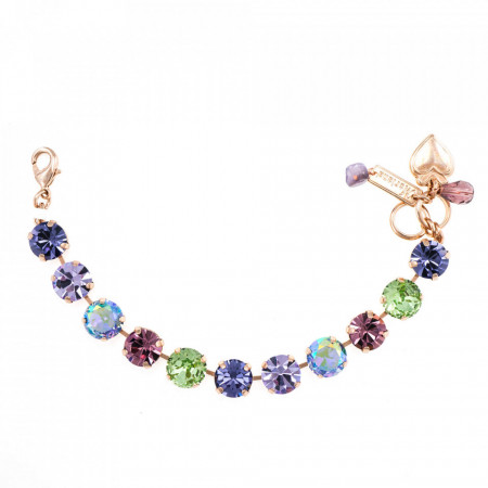 Bratara placata cu Aur roz de 24K, cu cristale Swarovski, California Dreaming | 4474-1327RG-Multicolor-1166