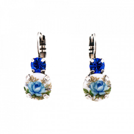 Cercei placati cu Argint 925, cu cristale Swarovski, Nightfall | 1062-206SP6-Albastru-1606