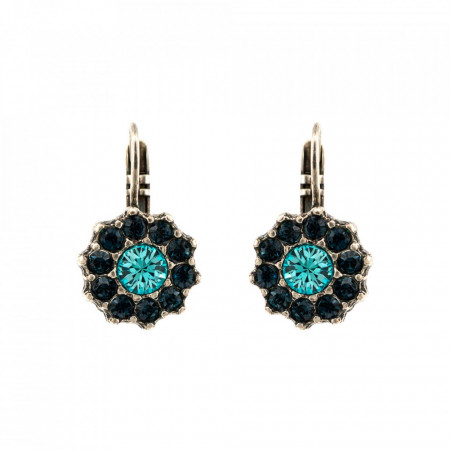 Cercei placati cu Argint 925, cu cristale Swarovski, Nightfall | 1157-1114SP6-Albastru-5336