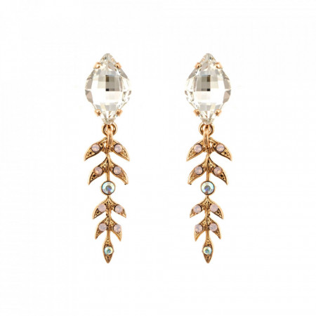 Cercei placati cu Aur roz de 24K, cu cristale Swarovski, Aura | 1628-1112RG2-Multicolor-6146