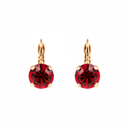 Cercei placati cu Aur roz de 24K, cu cristale Swarovski, FireFly | 1440-227RG6-Rosu-5946