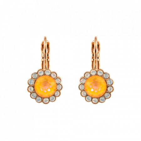 Cercei placati cu Aur roz de 24K, cu cristale Swarovski, Gardenia | 1133-1913RG6-Multicolor-2026