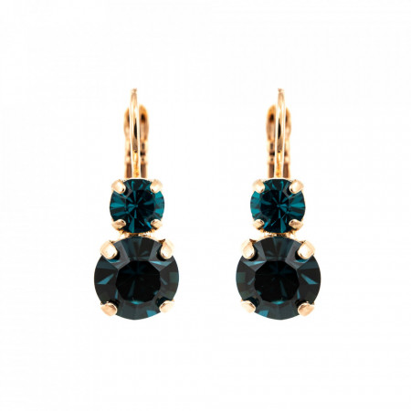 Cercei placati cu Aur roz de 24K, cu cristale Swarovski, Nightfall | 1190-1114RG6-Albastru-5426