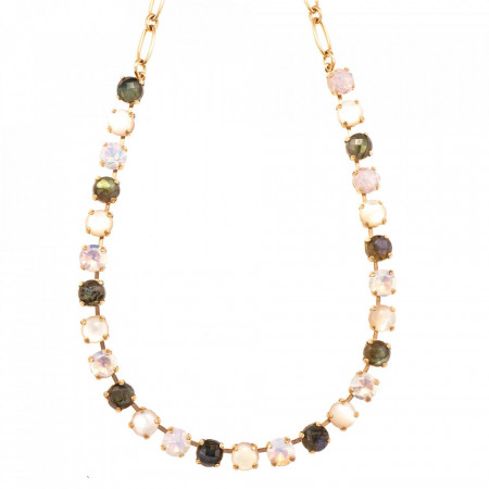 Colier placat cu Aur roz de 24K, cu cristale Swarovski, Seashell | 3252M-1006RG-Alb-6186