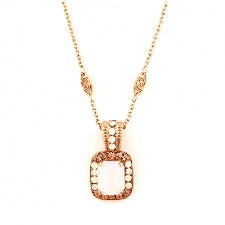 Pandantiv cu lant placat cu Aur roz de 24K, cu cristale Swarovski, Tiara Day | 5040/3-2333RG-Roz-6326