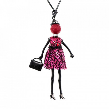 Bambola in Stile Beverly Hills - Black-Red-Rosu-797