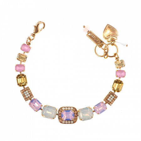 Bratara placata cu Aur roz de 24K, cu cristale Swarovski, Tiara Day | 4040/7-2333RG-Multicolor-1047