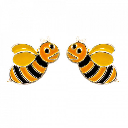Cercei Argint 925 pentru copii, Funny Bee - Yellow Wings-Multicolor-8267