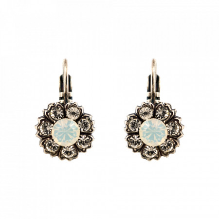 Cercei placati cu Argint 925, cu cristale Swarovski, Forever | 1411/2-5087SP6-Alb-9187