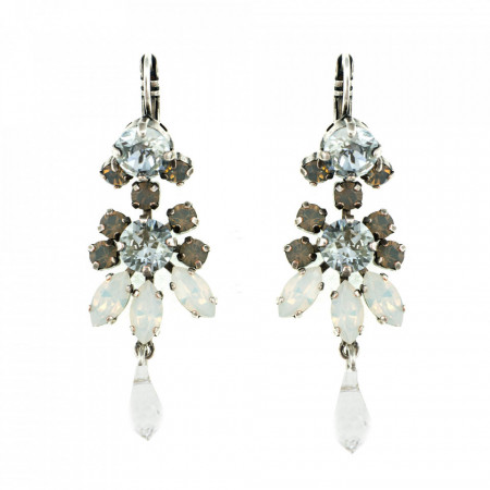 Cercei placati cu Argint 925, cu cristale Swarovski, Forever | 1529-1049SP6-Multicolor-6107