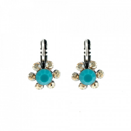 Cercei placati cu Argint 925, cu cristale Swarovski, Sapphire Sky | 1090/3-807SP6-Multicolor-1837