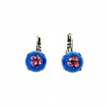Cercei placati cu Argint 925, cu cristale Swarovski, Nightfall | 1445-01249SP6-Albastru-6007