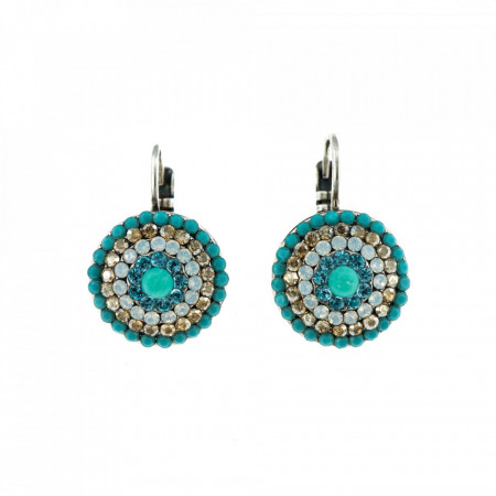 Cercei placati cu Argint 925, cu cristale Swarovski, Sapphire Sky | 1193-807SP6-Multicolor-5487