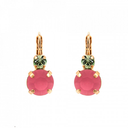 Cercei placati cu Aur roz de 24K, cu cristale Swarovski, California Dreaming | 1037-1067RG6-Multicolor-8507
