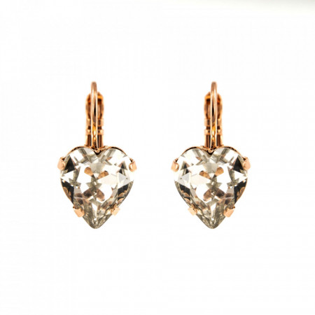 Cercei placati cu Aur roz de 24K, cu cristale Swarovski, Aura | 1100/2-001RG6-Transparent-1887