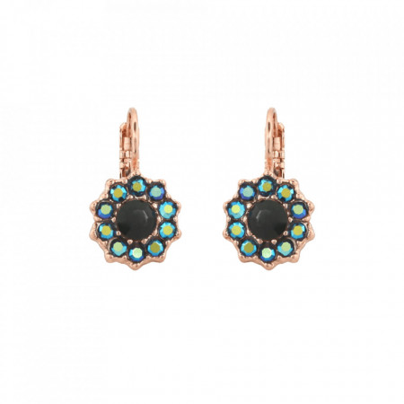 Cercei placati cu Aur roz de 24K, cu cristale Swarovski, Grease Lightning | 1157-667rg6-Multicolor-5347