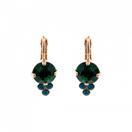 Cercei placati cu Aur roz de 24K, cu cristale Swarovski, Julia | 1010-1086RG6-Multicolor-1327