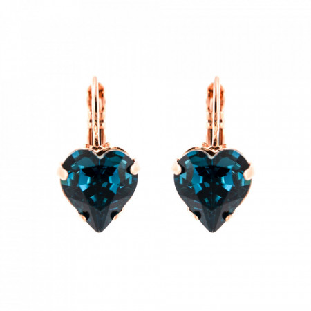 Cercei placati cu Aur roz de 24K, cu cristale Swarovski, Nightfall | 1100/2-207RG6-Albastru-1897